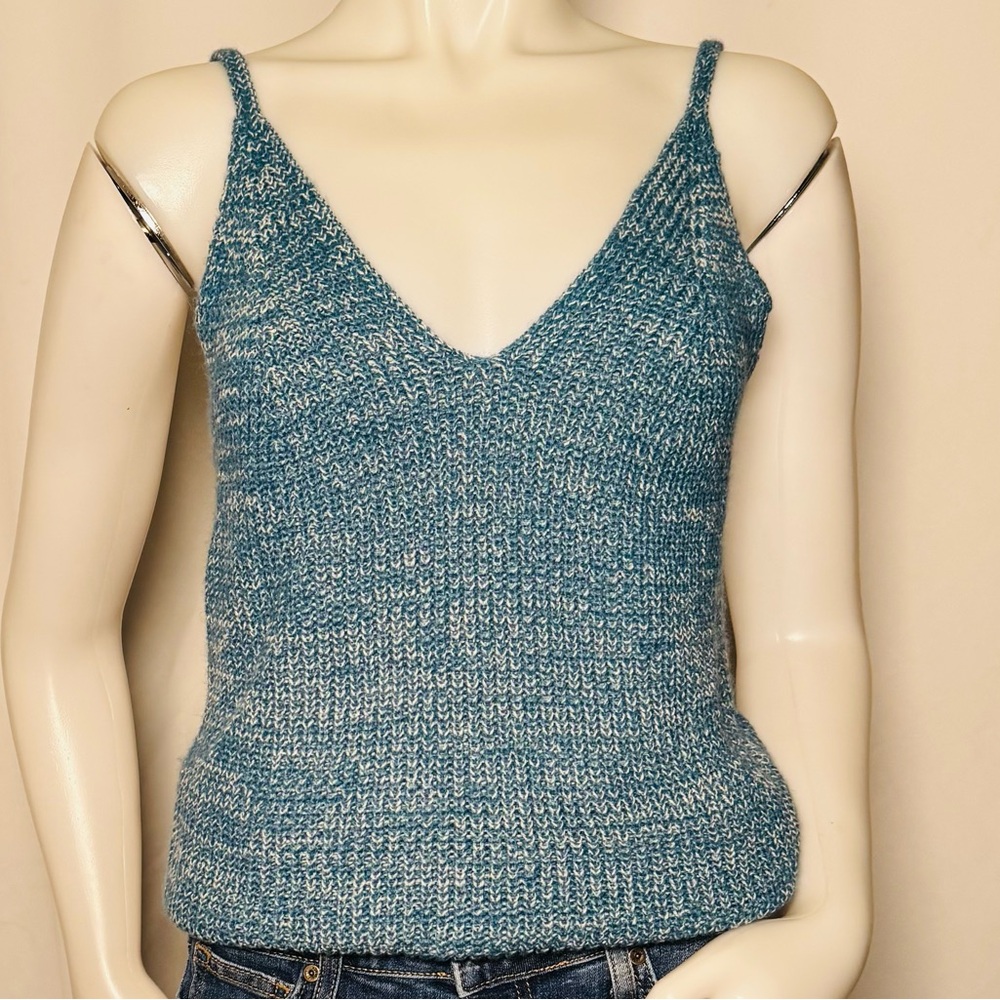 Heathered Teal Knit V-Neck Camisole
